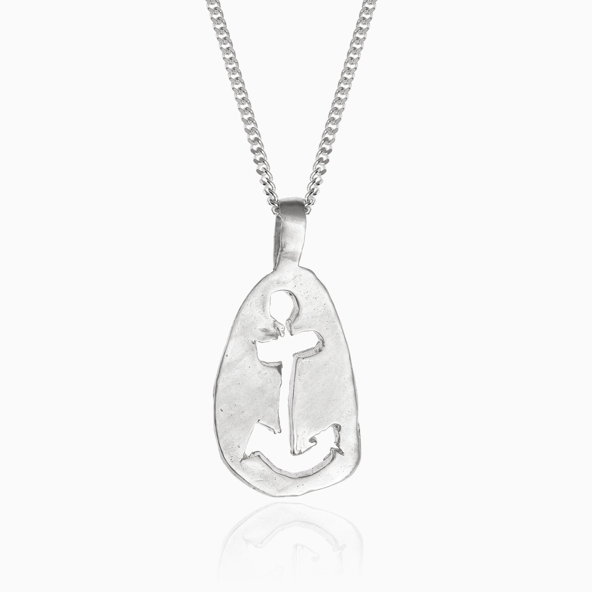 Angela Lagos silver anchor sketch pendant unique silver jewellery