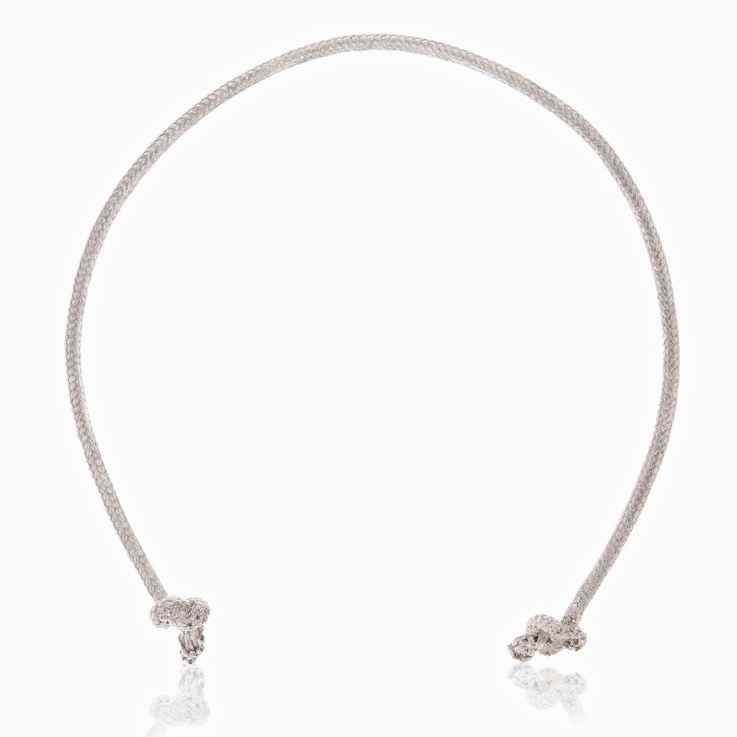 Silver rope choker – thickness II